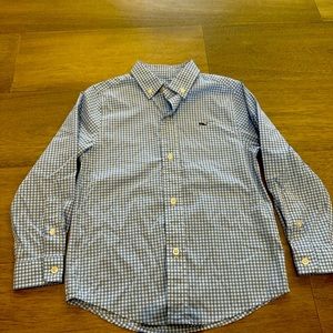 Vineyard Vines 4T Blue and White Button up